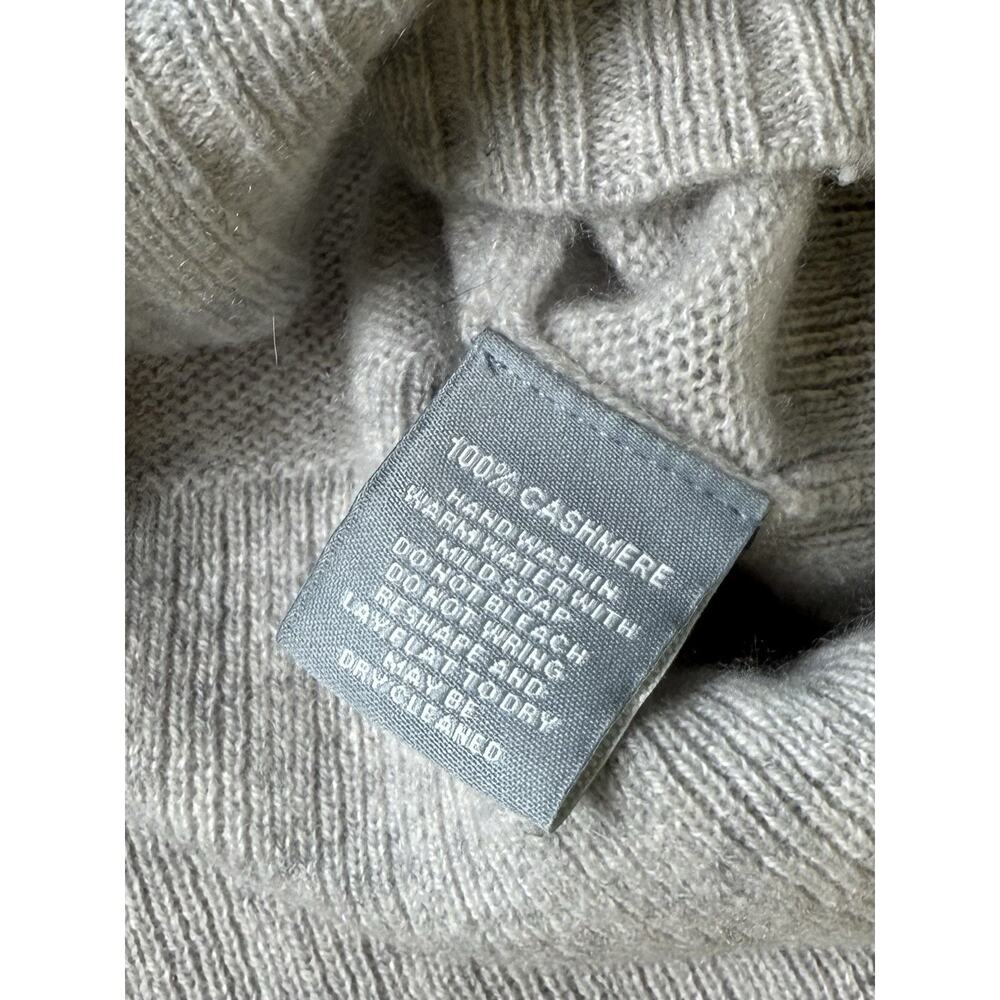 Alashan Multicolor Accent Long Sleeve 100% Cashmere Crew Neck Gray Sweater L - Picture 5 of 5